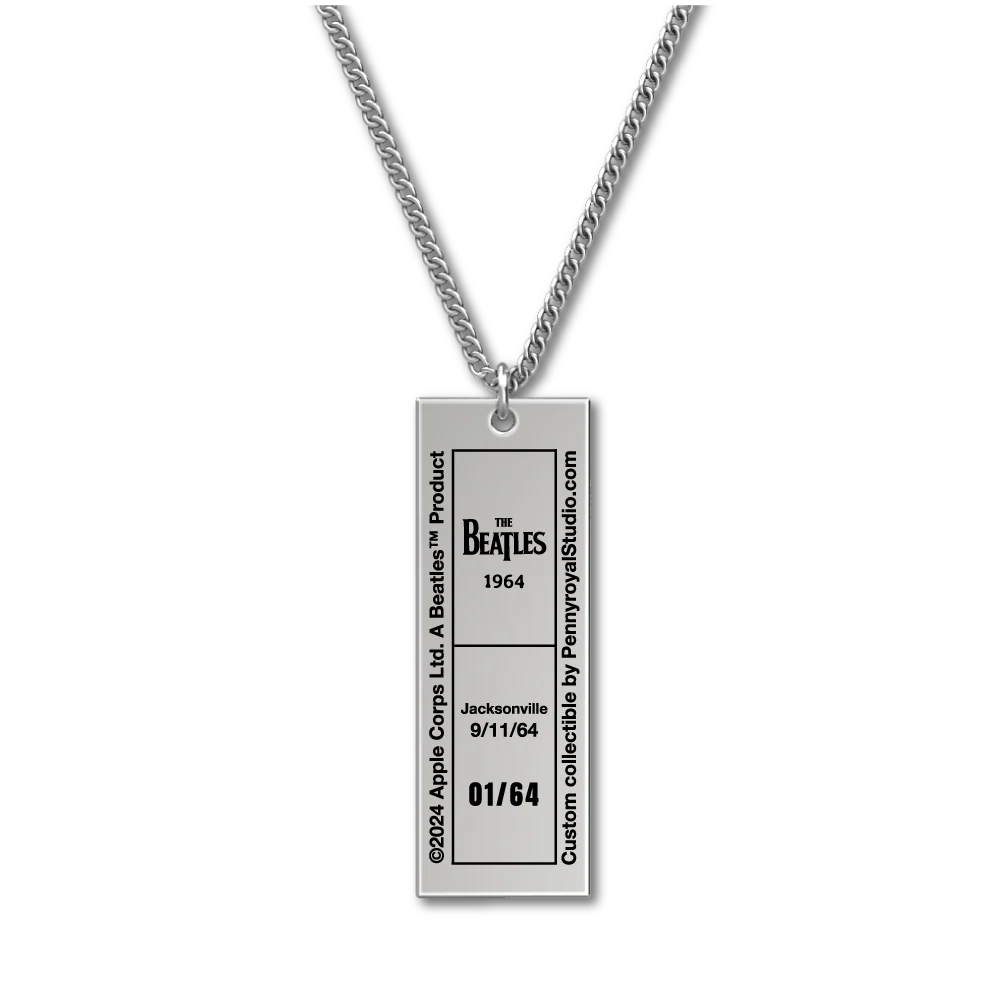 1964 Tour Ticket Necklace 18 - Jacksonville 9/11/64 - Image 2