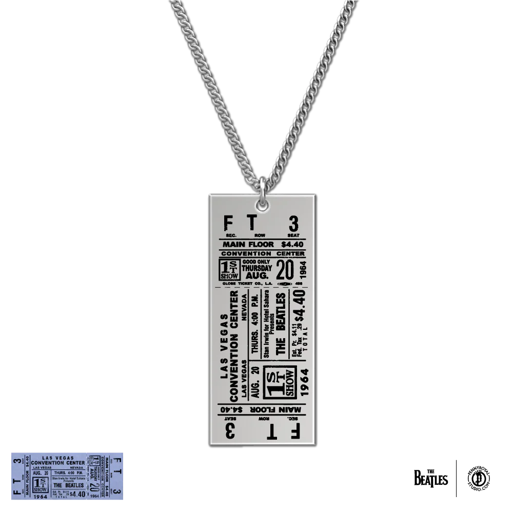 1964 Tour Ticket Necklace 3 - Las Vegas 8/20/64
