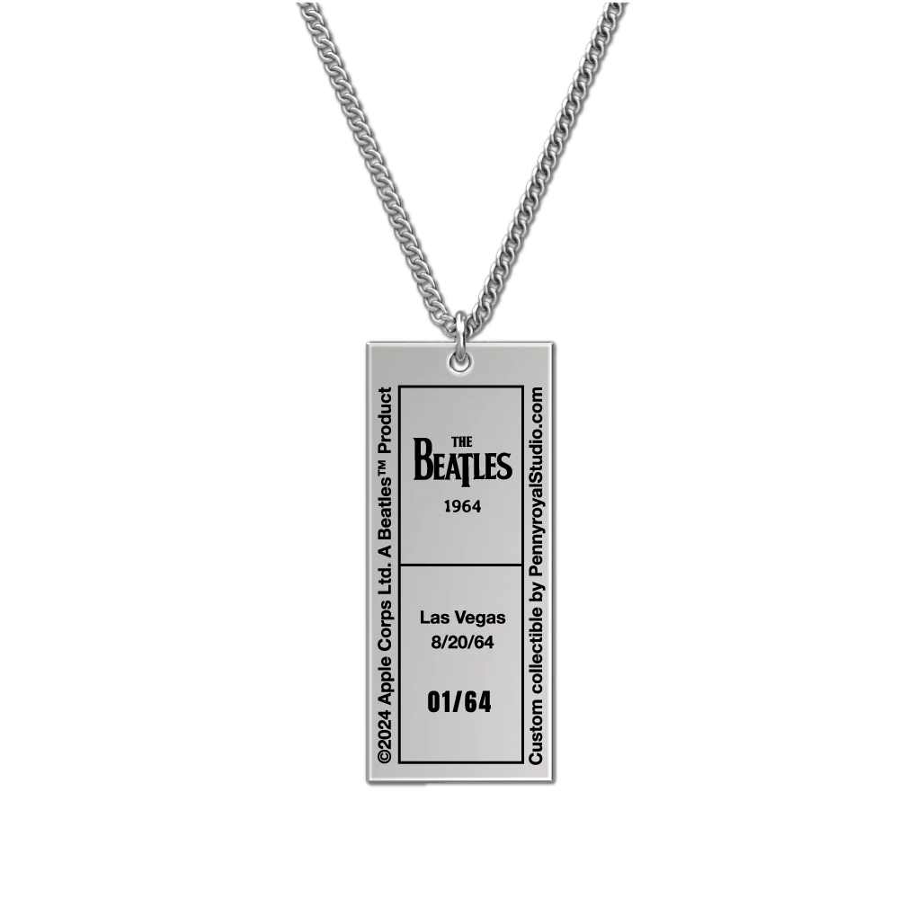 1964 Tour Ticket Necklace 3 - Las Vegas 8/20/64 - Image 2