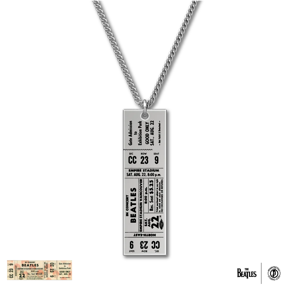 1964 Tour Ticket Necklace 5 - Vancouver 8/22/64
