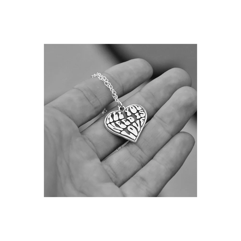 All You Need Is Love Necklace & Enamel Pin Set - Image 3