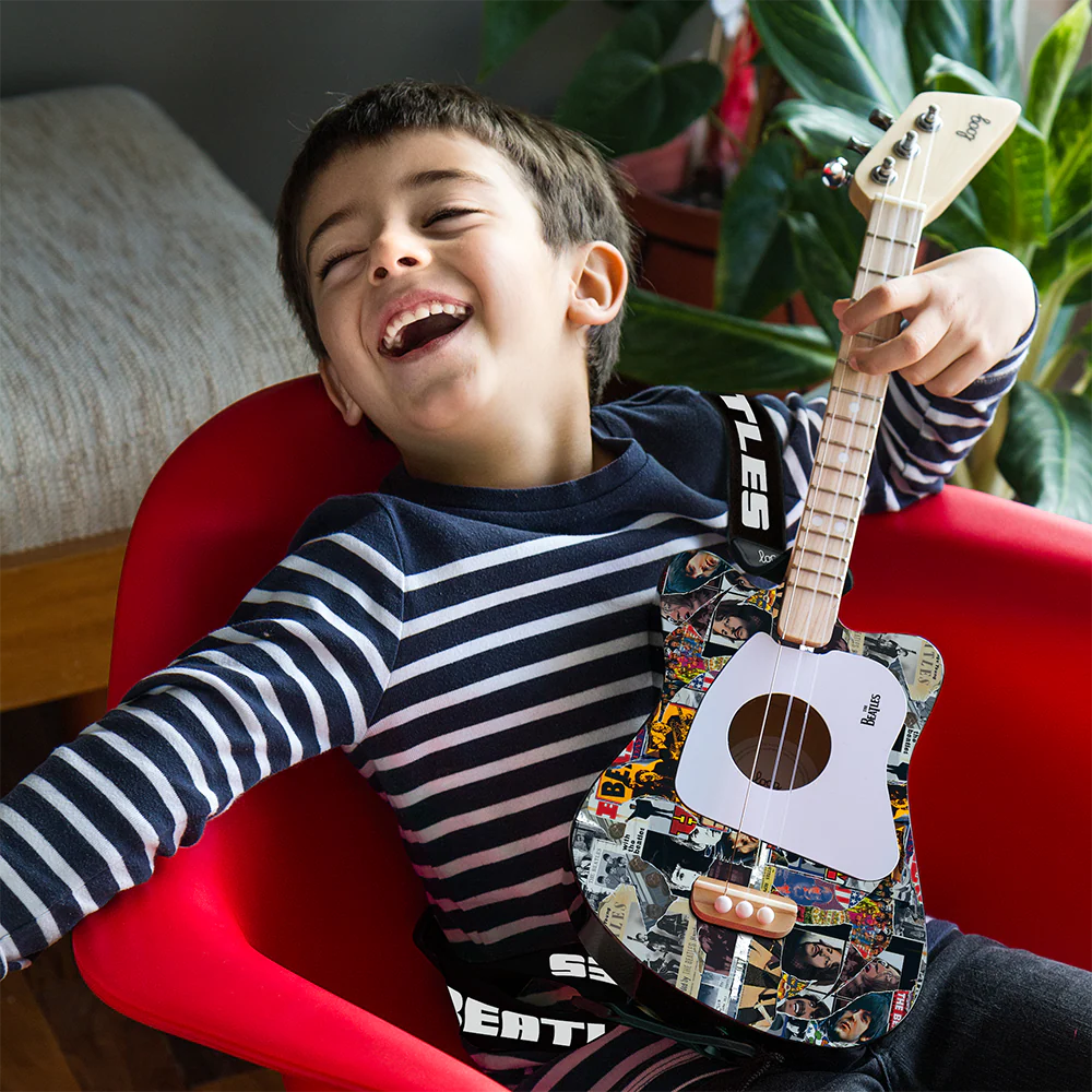 Beatles x Loog Mini Acoustic Guitar - Anthology - Image 3