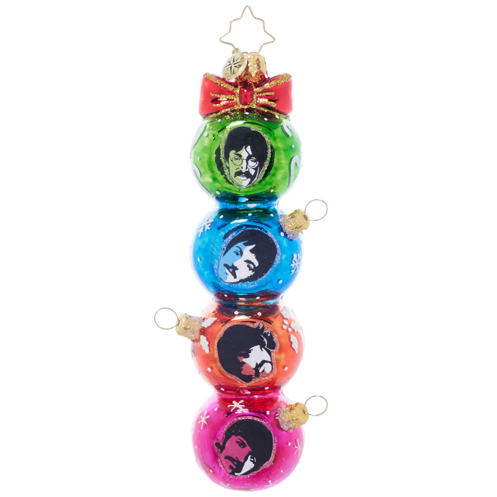 Beatles x Radko A Merry Beatles Ornament Stack Ornament