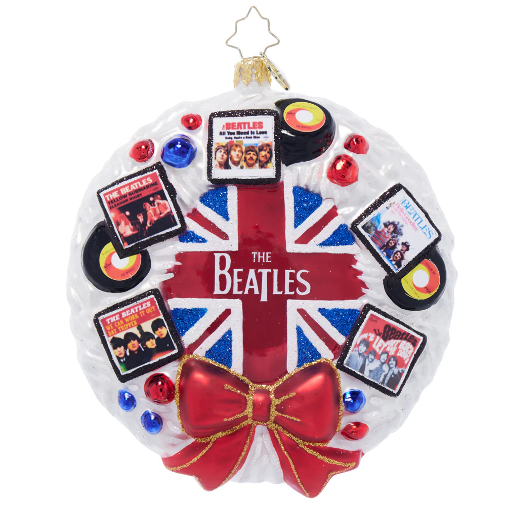 Beatles x Radko Beatles British Wreath Wonderland Ornament