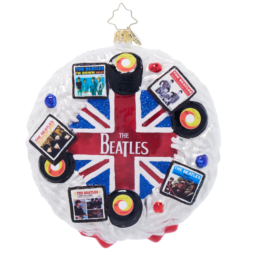 Beatles x Radko Beatles British Wreath Wonderland Ornament - Image 2