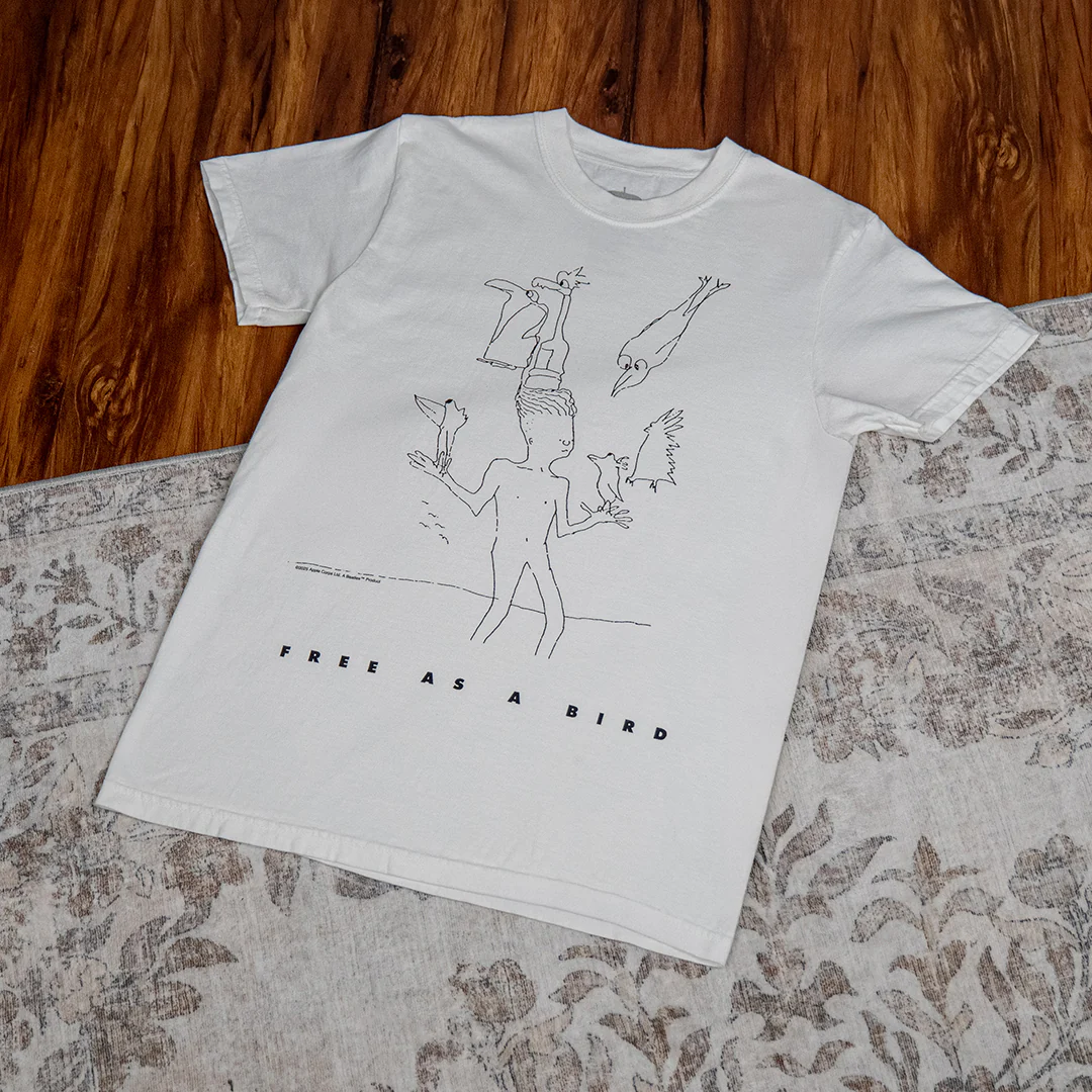 Free As A Bird / Real Love [2025 Mixes]: 7" Vinyl + Free As A Bird T-Shirt - Image 4
