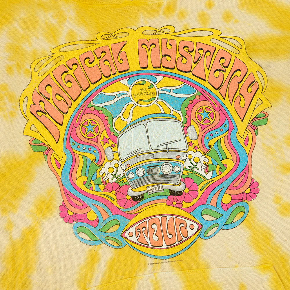 Magical Mystery Tour Yellow Tie Dye Hoodie - Image 2