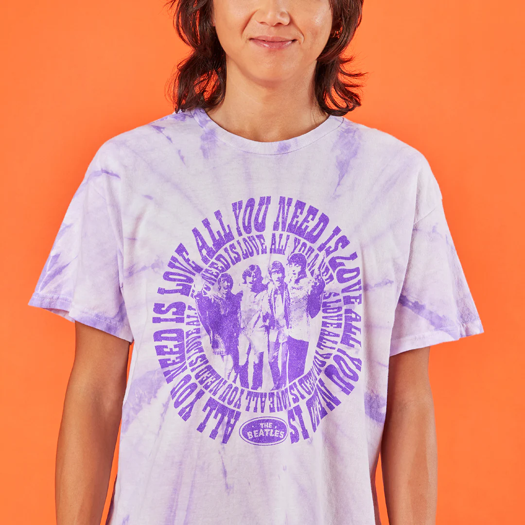 Purple Tie Dye All You Need is Love T-Shirt - Image 5