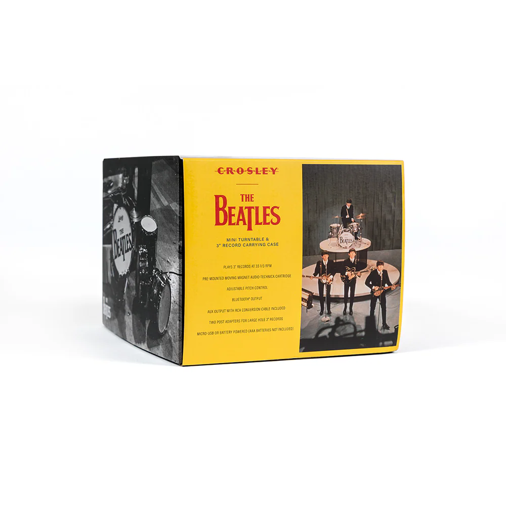 The Beatles x Crosley 3" Bluetooth Turntable Player with Carrying Case - Image 6