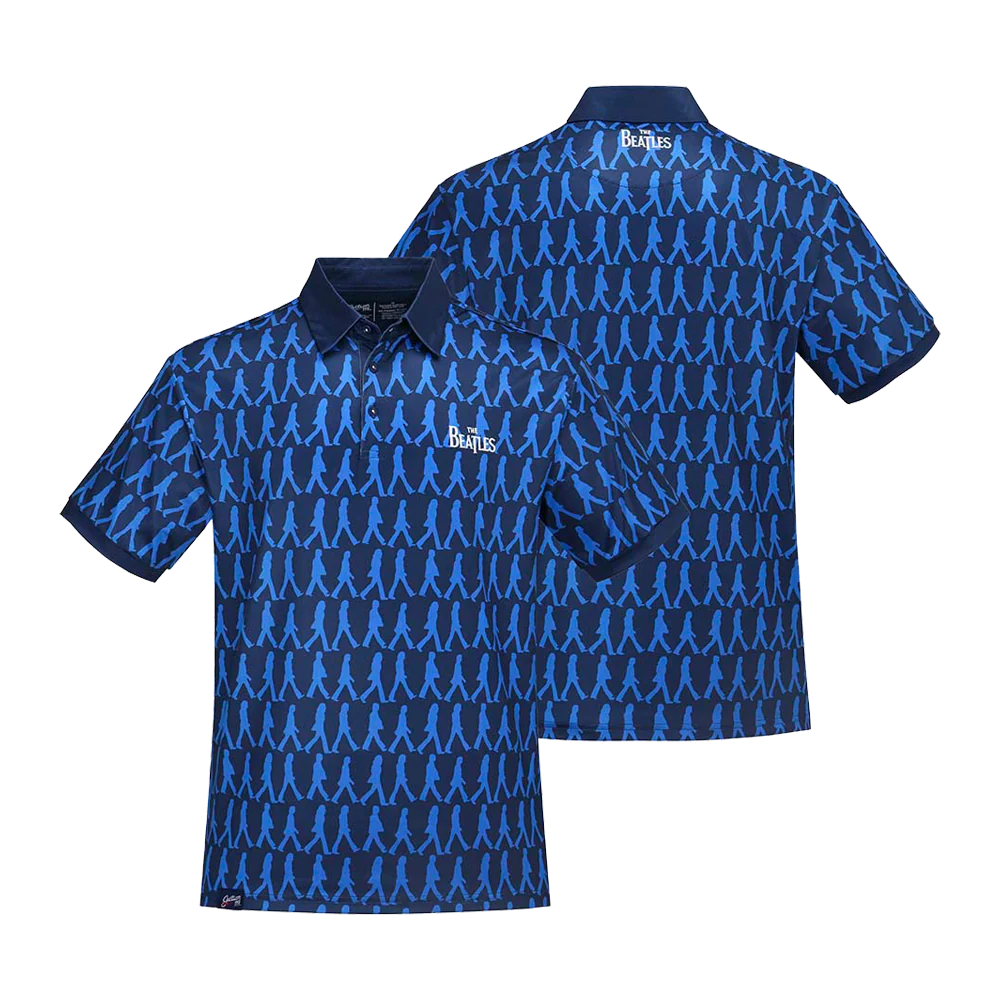 The Beatles Abbey Road Blue Dry-Fit Polo - Image 3