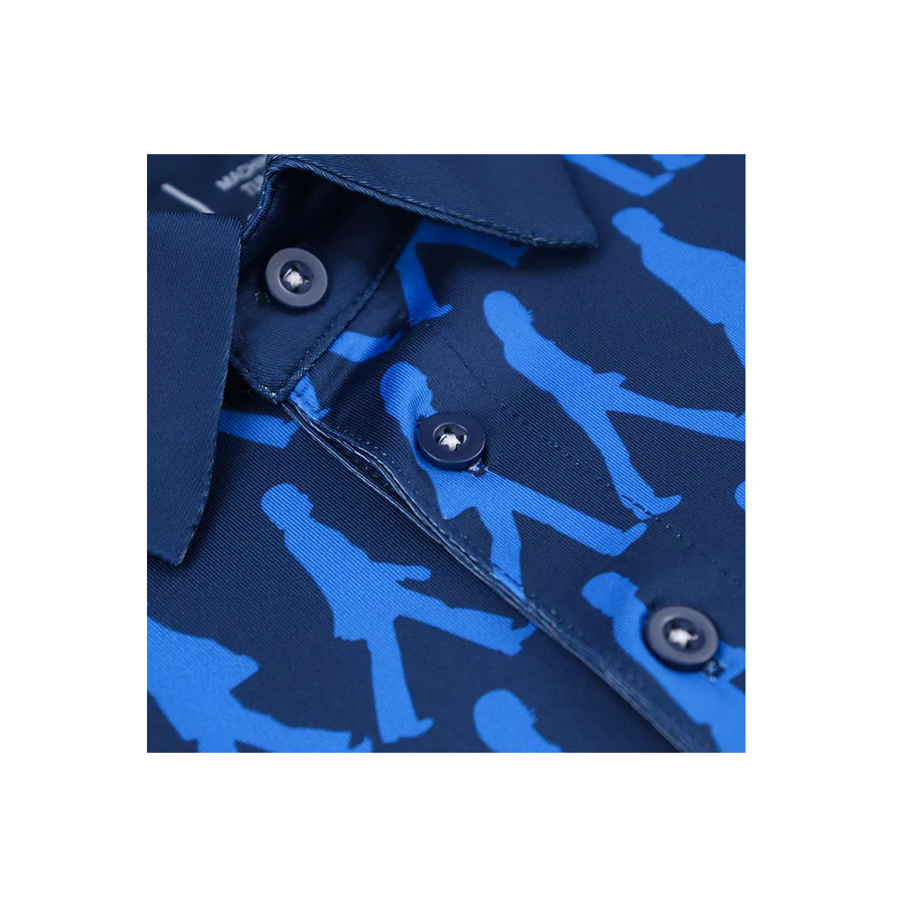 The Beatles Abbey Road Blue Dry-Fit Polo - Image 8