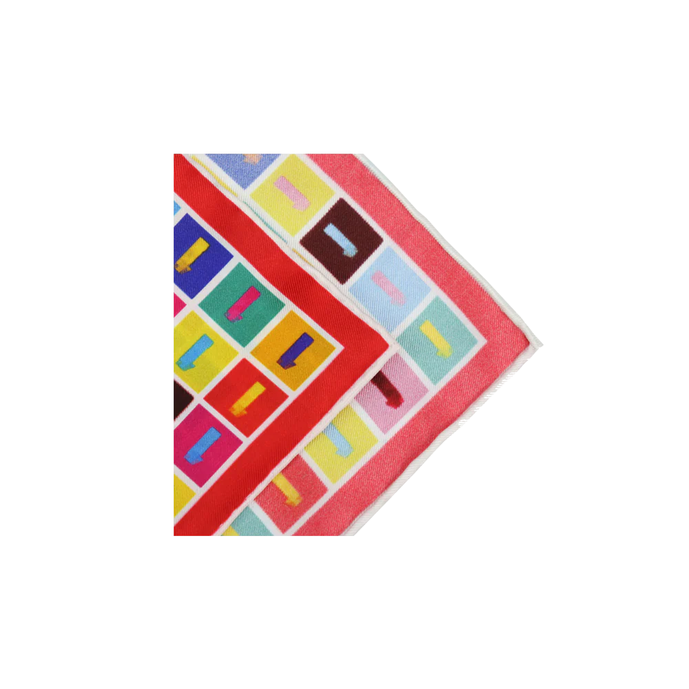 The Beatles Color Check Pocket Square - Image 5